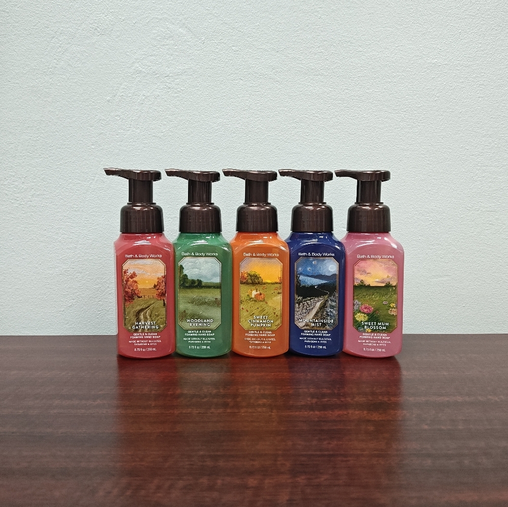 Bath & Body Works 5 Piece "FALL II" Foaming Hand Soap Bundle